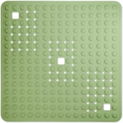 Douchemat Vierkant - Anti-slip mat - Veilig douchen - Zeer robuust - 60x60 cm - Groen