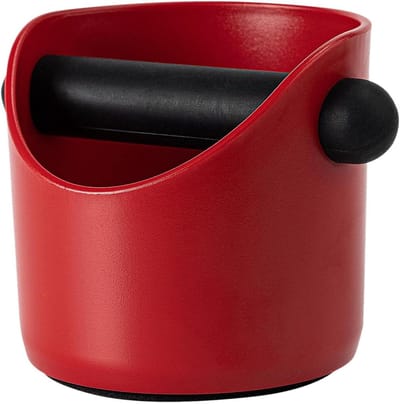 Espresso Emmer - Koffiedik Bak - Koffie Resten Verwerken - Afneembare Klopstang - 11x11x10.5cm - Rood