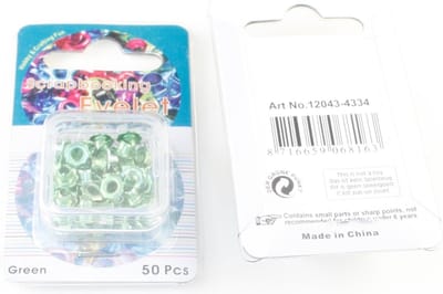 Scrapbooking Eyelets Bloem 6mm 50 stuks Groen Diameter gat 2.2mm.