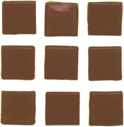 Glorex Hobby - mozaieken maken stenen/steentjes - bruin - 60x stuks - 20 x 20 x 2 mm - hobby en knutselen - tegeltjes