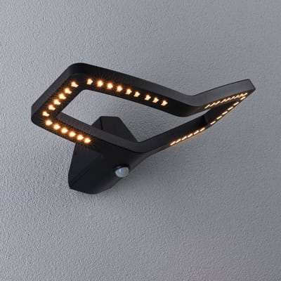 LED-wandarmatuur voor buiten Smart Home Zigbee 3.0 Alara Schemergestuurde bewegingsmelder (IR) IP44 hoekig 375x270 mm 3000 - 2200K 10W 450lm 230V Antraciet Metaal