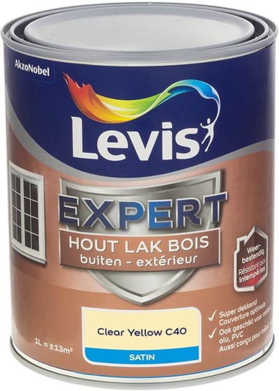 Levis - Expert Hout Lak Buiten Satin Mix - Clear Yellow C40 - Mengverf - 1 L