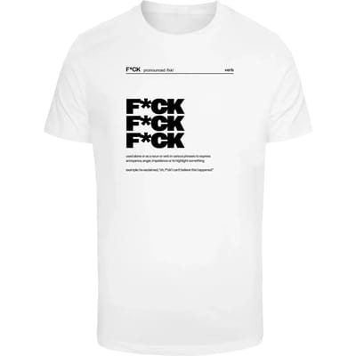 Mister Tee - F*ck Definition Heren T-shirt - XS - Wit