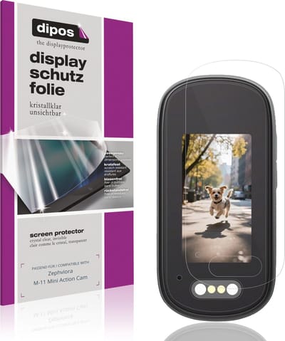dipos – 4x Beschermfolie geschikt voor Zephviora M-11 Mini Action Cam | Krasbestendige & heldere Screenprotector Ultra-Thin