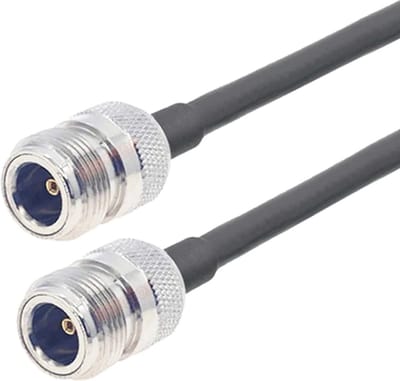DrPhone LMR400-NM-NM - LMR 400 Helium Hotspot Antennekabel - N Type (Vrouwelijk) naar N Type (Vrouwelijk) – 1 Meter – Zwart