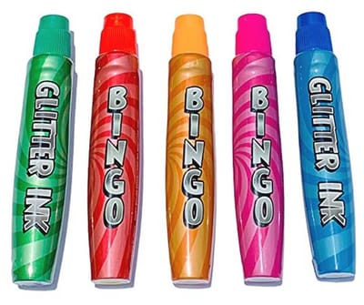 Glitter Dabbers voor Bingo - Set van 5 Kleuren voor Kinderen en Volwassenen