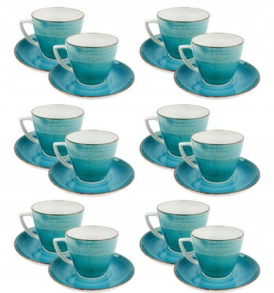 LUBIANA BOSS 6630L Mokken Set (12 stuks) - Zee Blauw