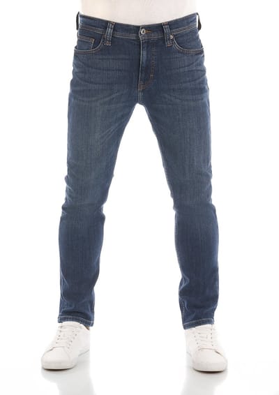Mustang Heren Jeans Broeken Vegas slim Fit Blauw Volwassenen