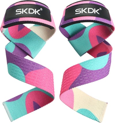 Nivard Wrist Wraps - Lifting Straps - Crossfit Grips - Polsband - Krachttraining - Fitness - Deadlift - Sport - Camo Paars