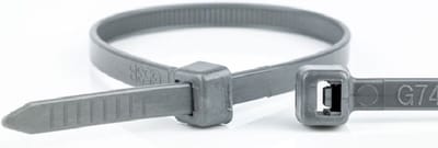 Kabelbinders - 370 x 7,6mm - Trekkracht tot 54,4kg - 100 stuks - Grijs