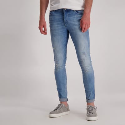 Cars Aron Heren Skinny Fit Jeans Blauw - Maat W27 X L32