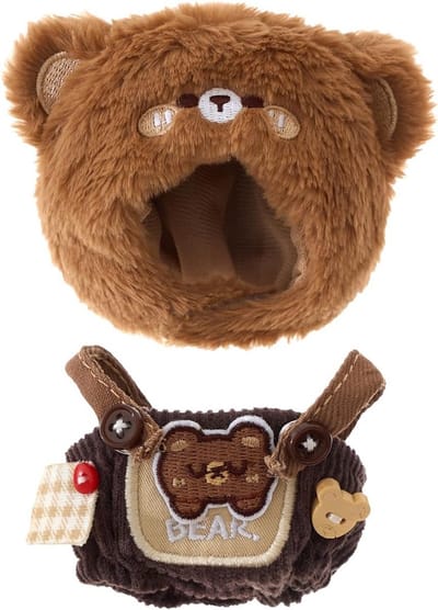 Pluche poppenkledingset 10 cm - Schattige dierenserie kawaii accessoires voor poppen en knuffels