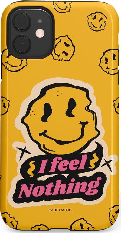 Casetastic hoesje geschikt voor Apple iPhone 11 - Dubbellaagse bescherming - Alles is niks - Fashion Case - Okergeel Zwart Zand