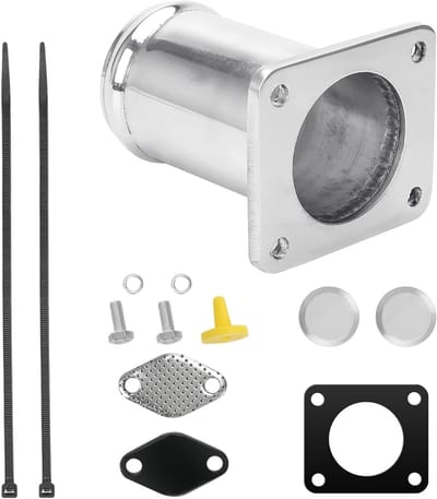 EGR Cooler Delete Kit voor M47 M47N M57 M47N2 M67 M47R - EGR Verwijdering en Vervangingsset voor Dieselvoertuigen zoals E46 E39 E53 E83 E38 E65, Aluminium Vervangingsbuis, Verbeterde Prestaties en Betrouwbaarheid