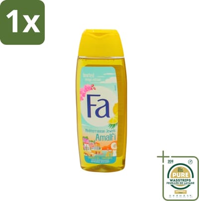 1 x Fa - Douchegel - Mediterranean Jewels Amalfi - Orchidee & Citrus - Frisse & Tropische Geur - Verfrissend - 250 ml- Douchegel Orchidee Citrus - Tropische Geur - Verfrissend - Zomerse Geur - Huid Hydriate