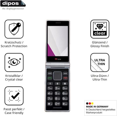 dipos – 4x Beschermfolie geschikt voor TTfone TT990 4G | Krasbestendige & heldere Screenprotector Ultra-Thin