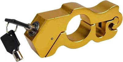 Motorfiets Stuurslot - Anti-diefstal slot - Motorbeveiliging - Uniek slotcilinderontwerp - 13.6 x 5.6 cm - Goud