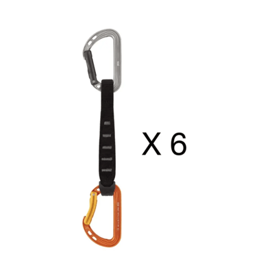 Petzl Quickdraw Spirit Express Set van 6 stuks (Maat - 17 cm, Kleur - Orange)