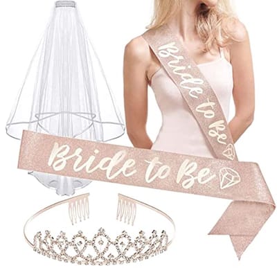 Solidchoice - Bruids Sjerp en Sluierset voor Bachelorette Party