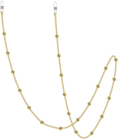 Brilketting - Brilkoord Brilhanger - Veilig Bril Dragen - Verstelbare Lengte - 75 cm - Goud