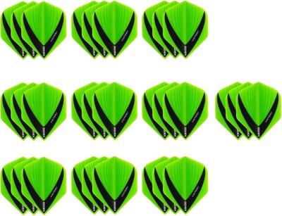 10 Sets (30 stuks) Stevige XS100 Vista - dart flights - Multipack - Groen