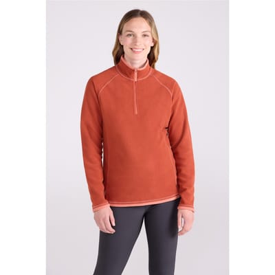 Mountain Warehouse Dames/Dames Montana Half Zip Fleece Top (Gebrande sinaasappel)