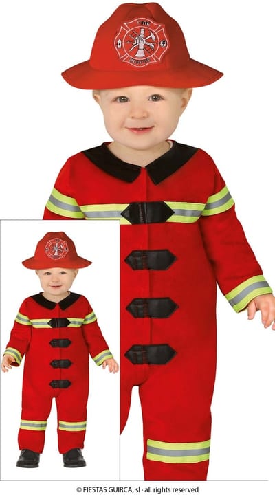 Brandweerman Kostuum Rood Dreumes - 2-3 jaar