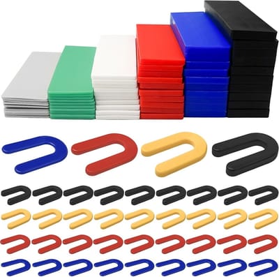 100 Stuks Platte Plastic Glazing Packers voor Raam- en Deurframes, 28mm x 100mm, Geschikt voor 1-6mm Dikte, Perfecte Raamblokken en Ondersteuners