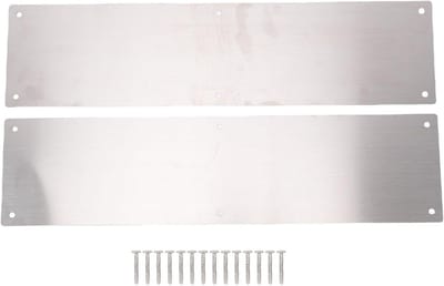 Deurstootplaten - Deurbeschermers - Deur beschermen - Roestvrij staal - 42 x 11 cm - Zilverkleurig