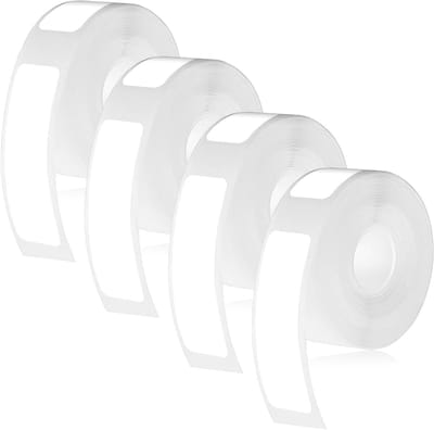 4 Rollen Thermische Label Tape voor Phomemo D30, D32, D35, Q30, Q30S, Q31 - 12x40mm Vervangende Labels voor Aangepaste Labelprinting, 160 Labels per Rol