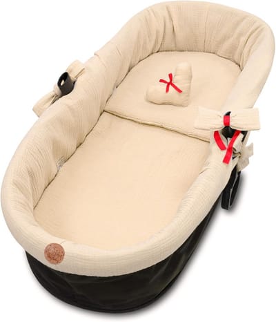 Baby Beddengoed Set - Wiegbekleding - Comfort Baby - Gemaakt in EU - 3 Delig - Licht Beige
