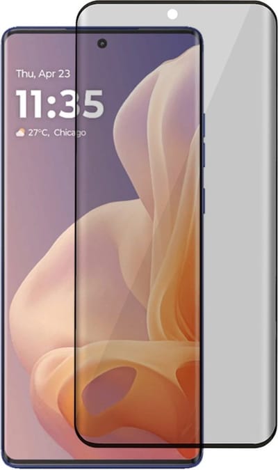 Coverup Screen Protector - Geschikt voor Motorola Moto G85 Screen Protector - Coverup Privacy Tempered Glass - Zwart