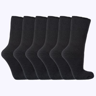 Thermo sokken | Gevoerd | TOG: 2,3 | Kleur: Zwart | Maat: 36-41 / 42-47 | 6 paar