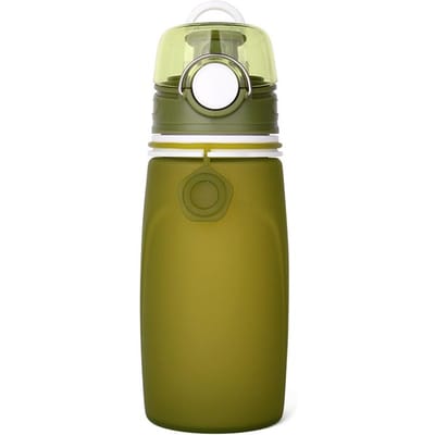 Sportbeker Studenten Eenvoudige en Draagbare Anti-val Hoge temperatuur Waterfles Siliconen Waterkoker Cadeau Opvouwbare Waterbeker 550ml