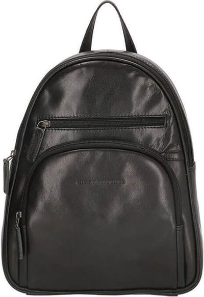 Hide & Stitches San Antonio Rugzak - 32 cm hoog - Premium Fashion Rugtas - Leren Dames Tas - Zwart
