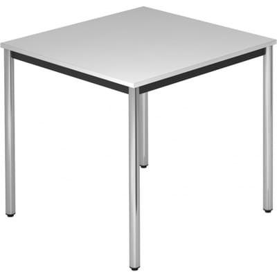 Vergadertafel DR12 »Barcelona« 80x80 cm vierkant onderstel zilver