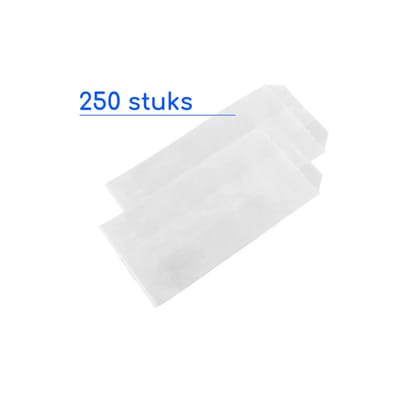 Reparatie zakjes - 250 stuks | Papieren zakjes | Zakjes voor sieraden | Wit