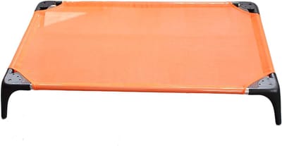 Verhoogd Hondenhok - Hondenmand Buiten - Comfortabel Rusten - Koel en Vochtwerend - 118x73x15cm - Oranje