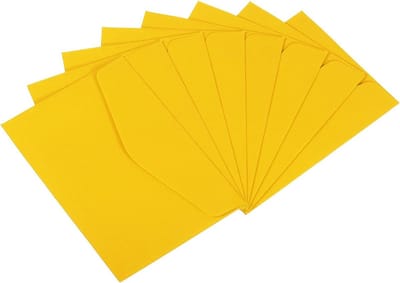Solidchoice - Mini Enveloppen voor Kleine Notities, 24 Stuks, Geel