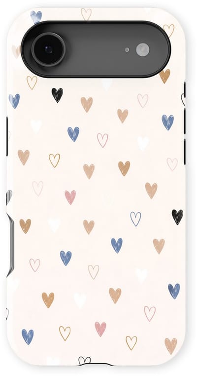 Tough Hoesje met Hartjes geschikt voor iPhone 17 Air | Little Love Tough Case Geschikt voor Mag | Hartjes Print Backcover geschikt voor iPhone 17 Air Heart Harmony