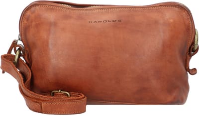 HAROLD'S Leren Schoudertas Submarine Postbag Cognac Bruine