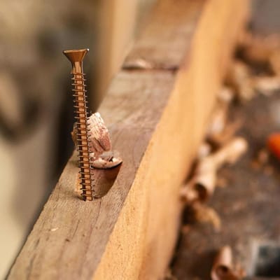 100x Geel Gepassiveerde Houtschroeven 5x120mm - Zelftappend & Zelfverzinkend - Universele Schroeven voor Binnen en Buiten