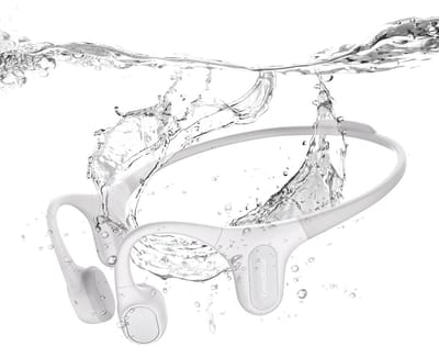 Open-Ear Koptelefoon - Sport Oortjes - Zwemmen en Sporten - 32GB MP3 Speler - IP68 Waterdicht - Grijs