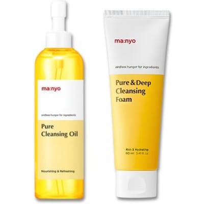Manyo Pure Cleansing Duo | Pure Cleansing Oil 200ml+Pure Cleansing Foam 160ml - Koreaanse Dubbele Reinigingsset