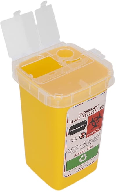 Dailygoods- Mescontainer Milieuvriendelijk - Kunststof - Chemicaliënbestendig - Veilig Opbergen - Wegwerpmesjes - Open Hoesontwerp - Wegwerpmesjescontainer