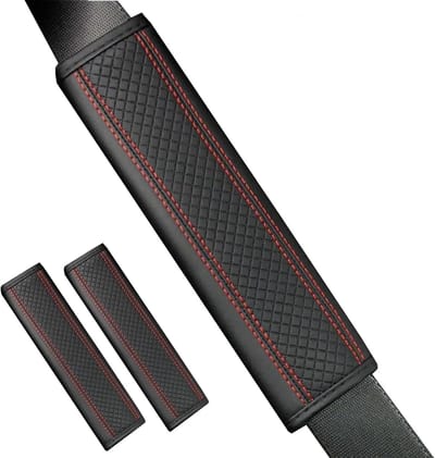 Gordelbeschermer Kinderen - Veiligheidsgordelkussens - Comfortabel Rijden - Zacht Materiaal - 2 Stuks - Zwart