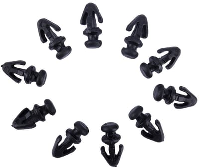 Dailygoods- Verkleidingsclips 10 Stuks - Auto Clips - Zwart - Vervangingsclips - Geschikt voor Mondeo MK2/MK3/MK4 - Totale Lengte 13,5 mm - Autoclips