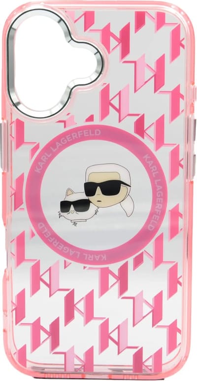 Karl Lagerfeld-iPhone 16-Backcover hoesje-Magsafe-Roze