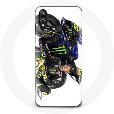 Case voor Huawei P20 Lite Valentino Rossi Speed ​​driver witte achtergrond wit