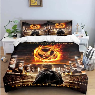 The Hunger Games Mode Anime 3D Digitale Print Beddengoed Collectie Dekbedovertrek Dekbed Bed Jeugd Kinderen Meisjes Jongens Cadeau Huis Textiel EU Twin 135x200cm